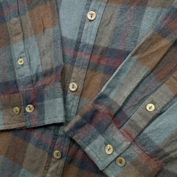 Carbon 2 Cobalt Men's Flannel Shirt Size 2XL Plaid Button Up Outdoor Cabincore - Picture 4 of 9